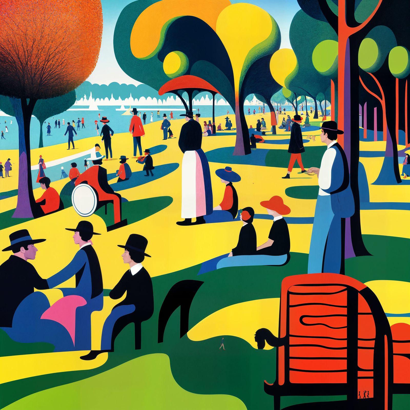 A groovy, wavy, psychedelic time watching the park full of p...