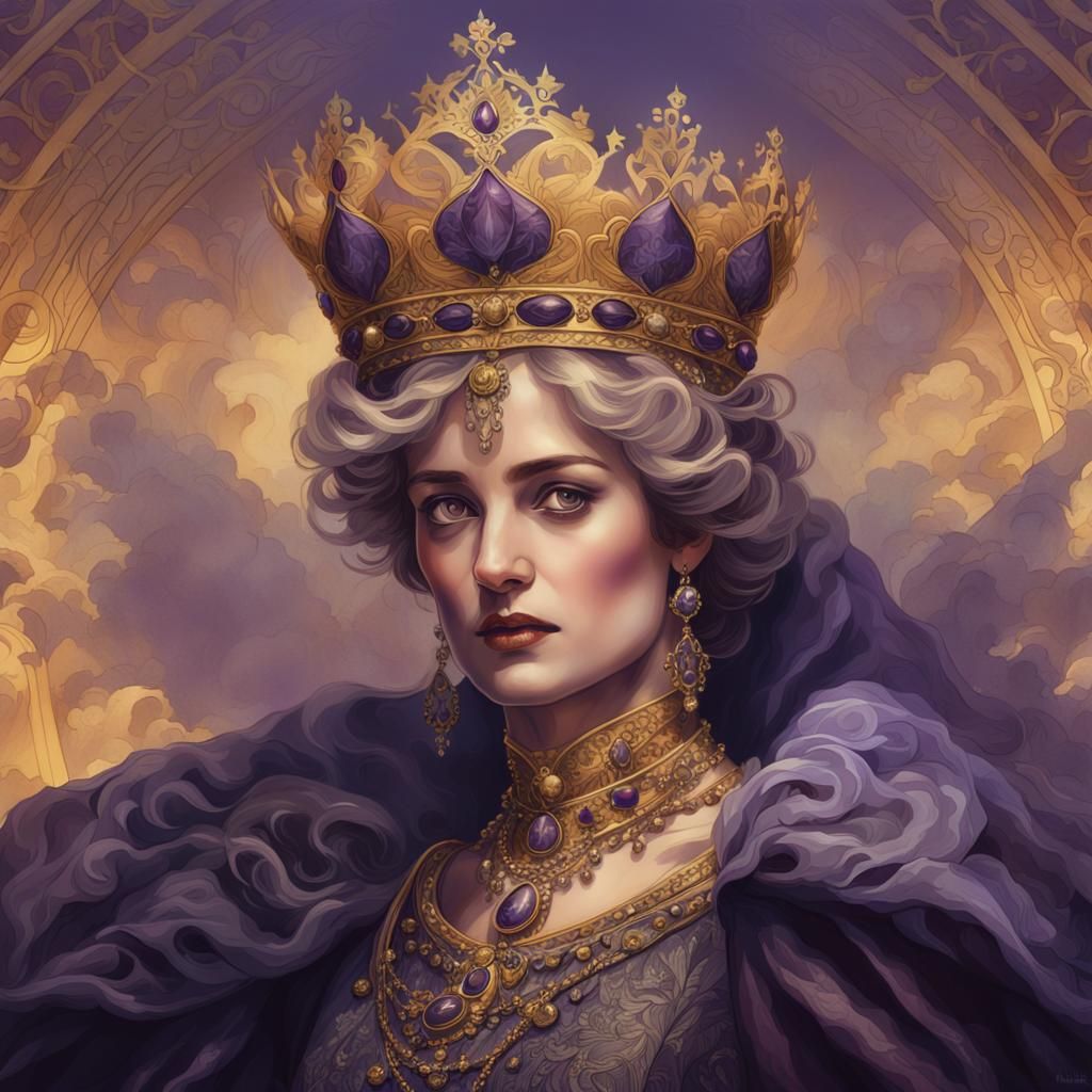 Lady Diana as Queen: Dark Fantasy Art