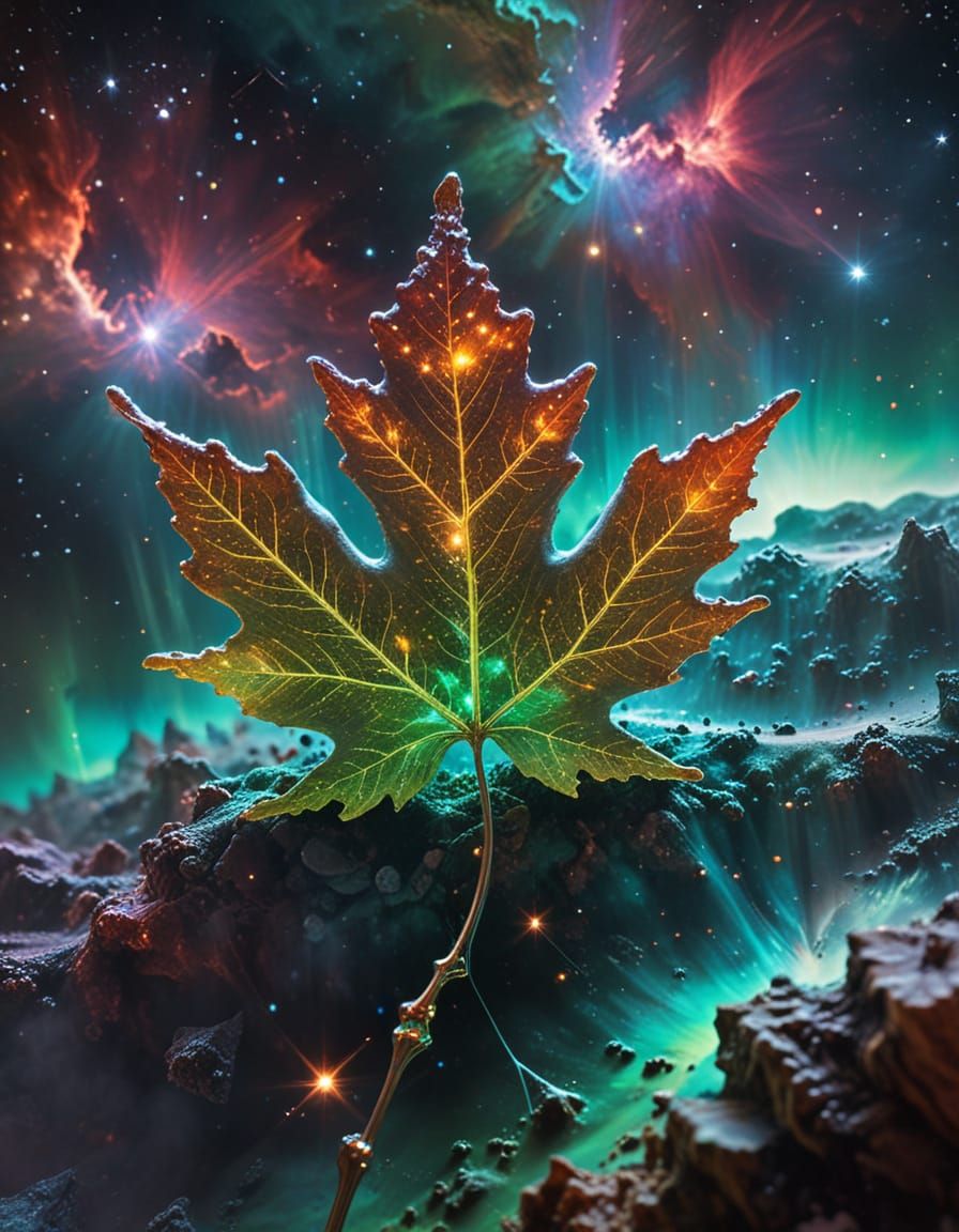 Cosmic Maple Leaf in Quantum Orbit