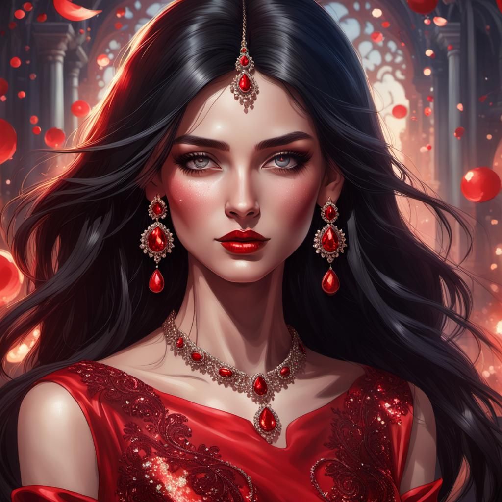 Stunning Portrait in Art Nouveau Style