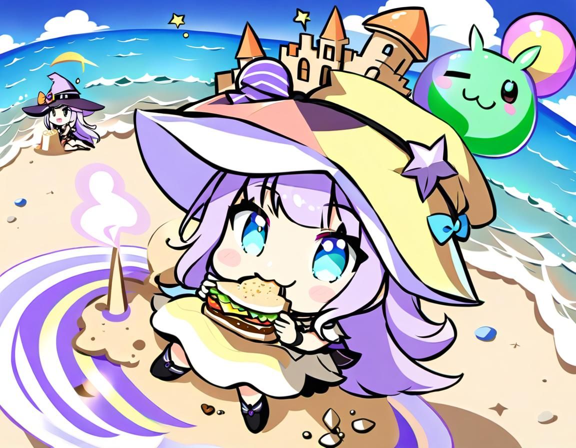 Sand Witch Crafts Sandcastle with Sandwich