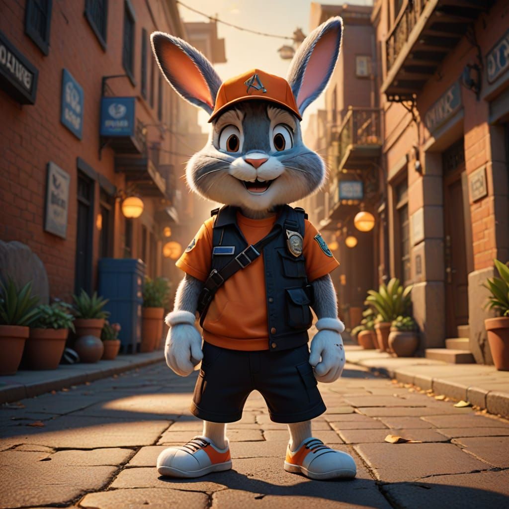 Bugs Bunny as 3D Pixar Character with Attitude