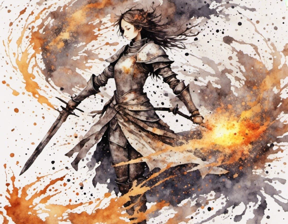 Knight in Prismatic Splash Style