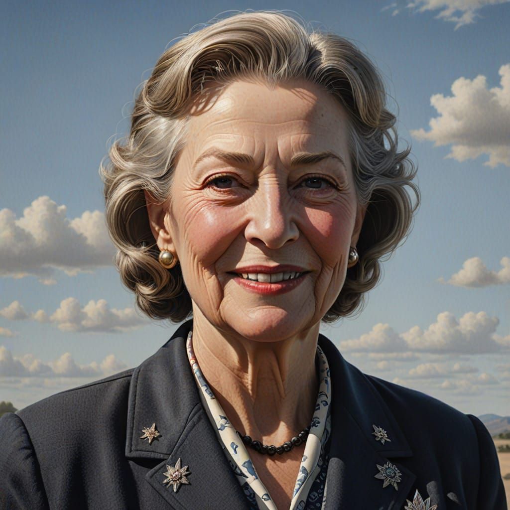 1940s Portrait of American Woman with Subtle Smile