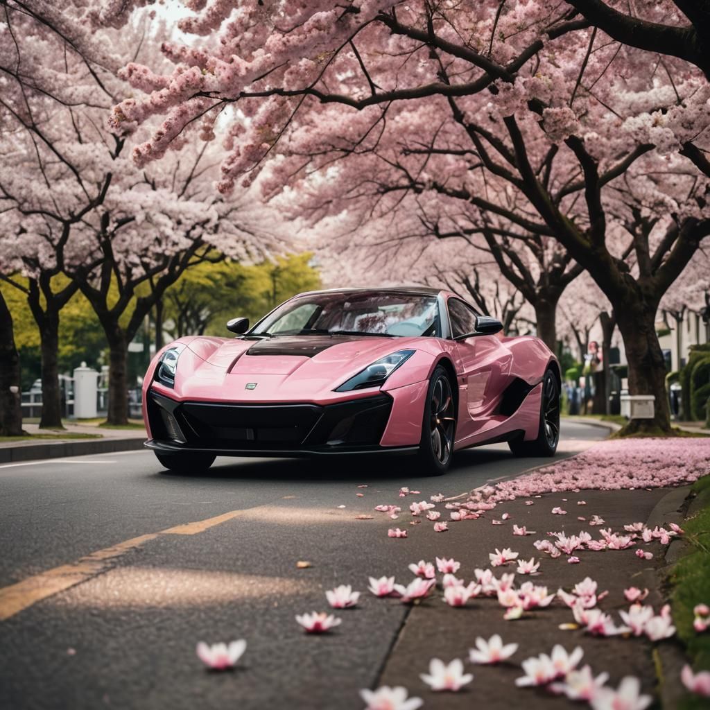 Rimac Electric Car in Cherry Blossom Avenue