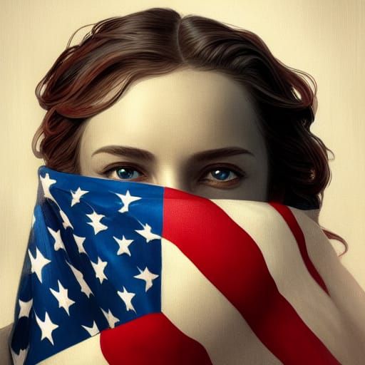 Patriotic Portrait for Veterans Day in Artgerm Style