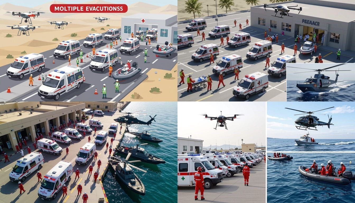 Military Medical Evacuation by Ambulance and Air