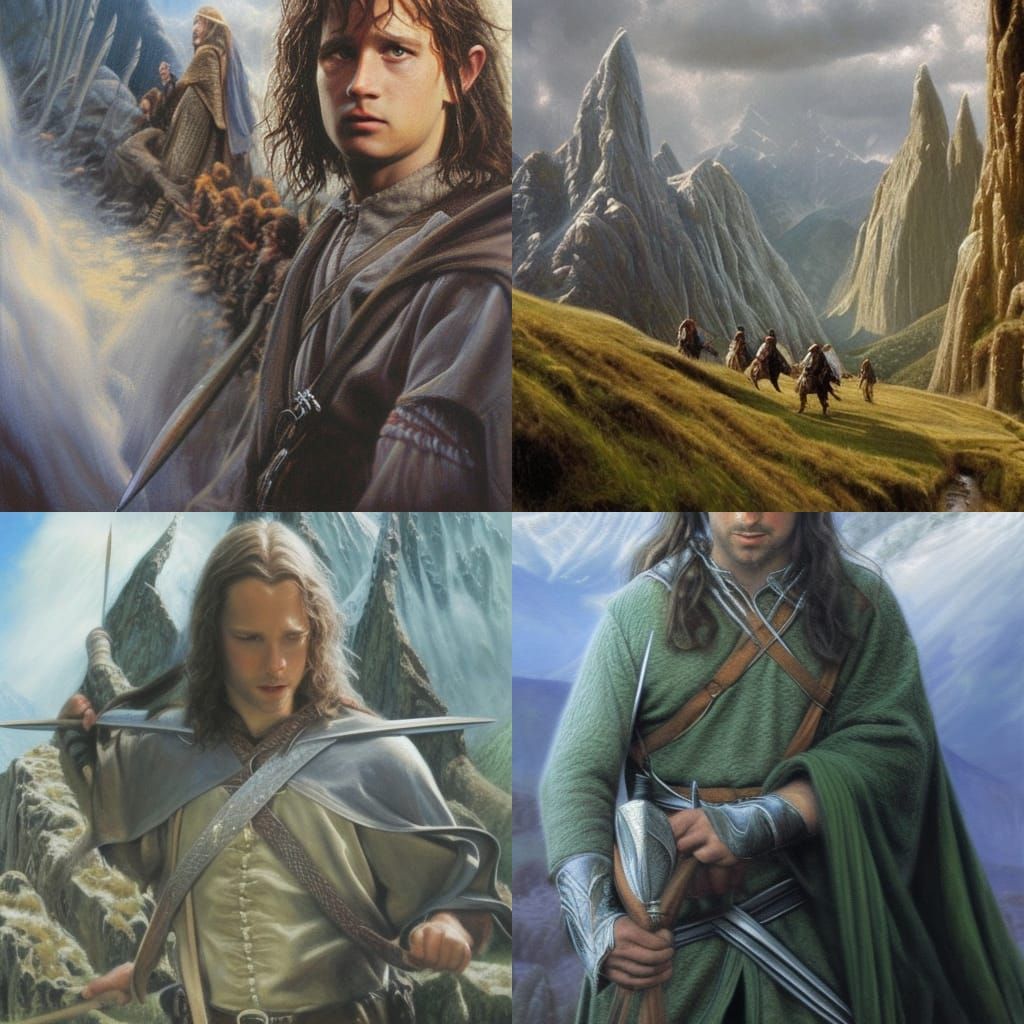 Epic Lord of the Rings Oil Painting