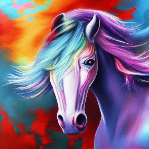 Hyperrealistic Bloody Unicorn Concept Art