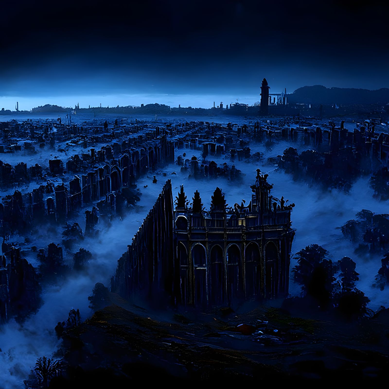 Midnight at the Cemetary