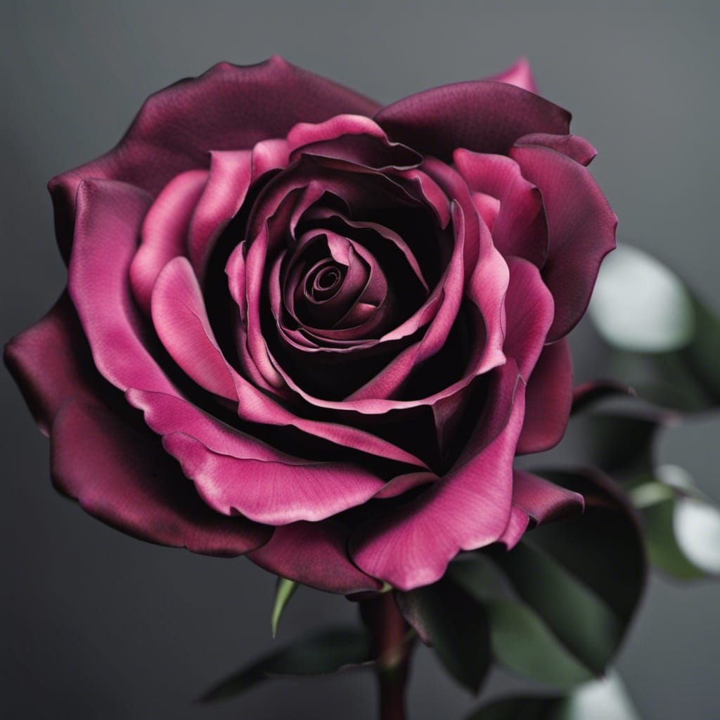Black Rose with Heart-Shaped Petals Falling