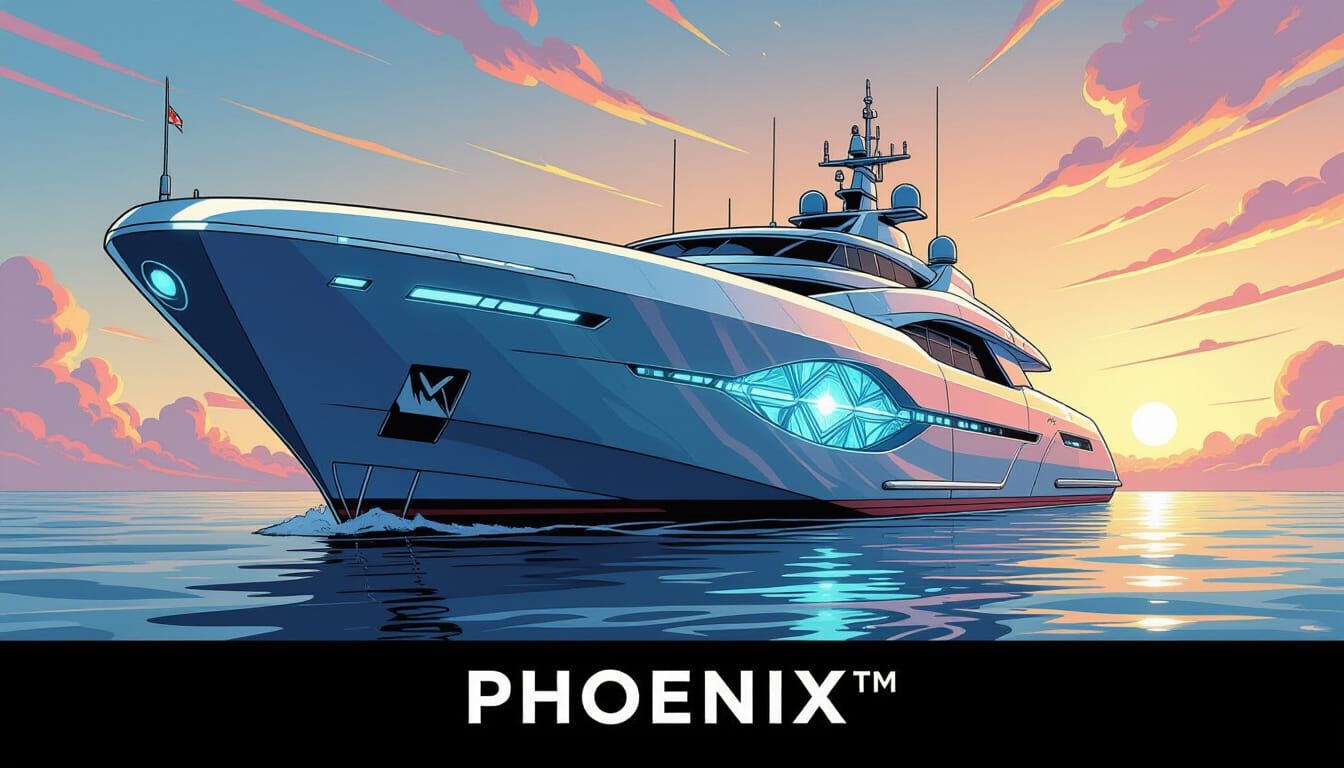 Phoenix Vessel Shimmers: Comic Book Art Style