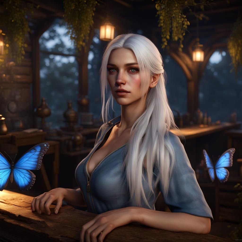 Young Woman in Open World Game: Unreal Engine 5