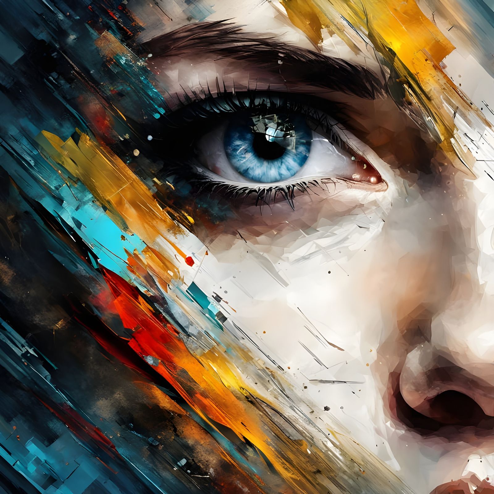 Ouroboros in Mixed Media Style