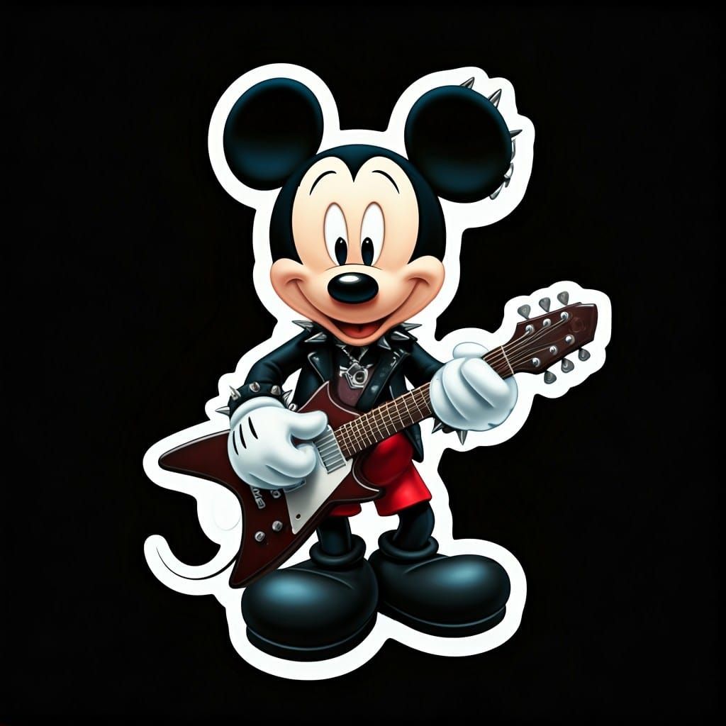Rocking Mickey Sticker