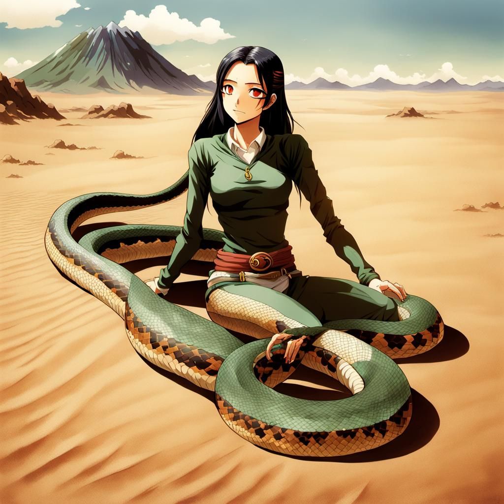 Surreal Anime Girl Blends Snake and Human in Stunning Manga-...