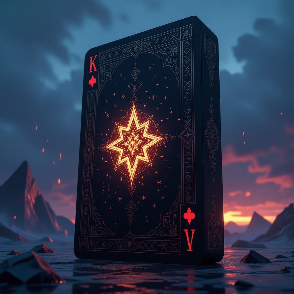 King of Shadows Card in Stormy Twilight