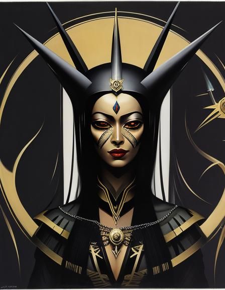 Abstract Face in the Style of Wifredo Lam