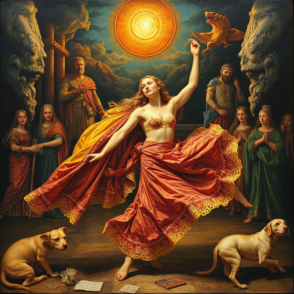 Whimsical Prophet's Farewell in Vibrant Fantasy