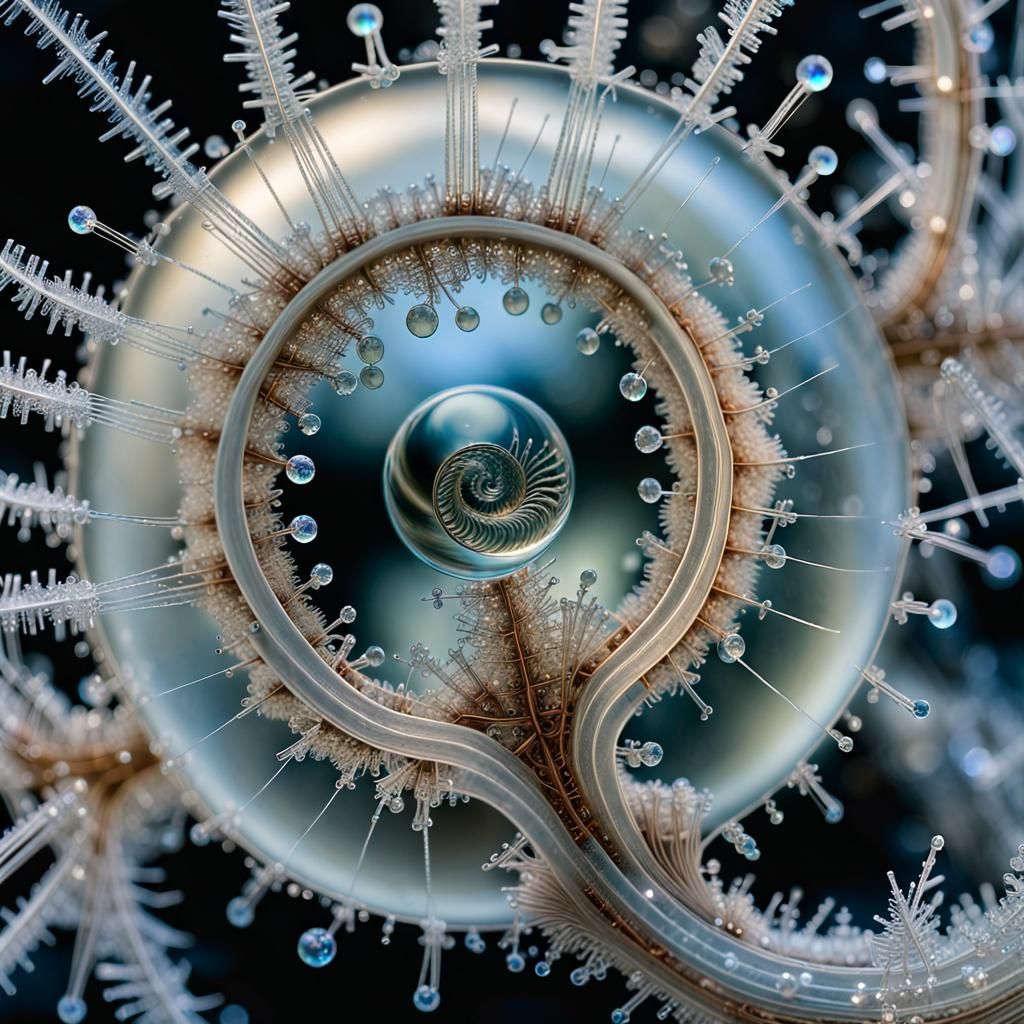 Macro Diatoms Nymph in Winter Candyland
