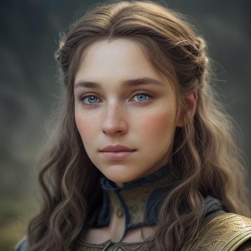 Bearded Man Portrait in Classical Art Style