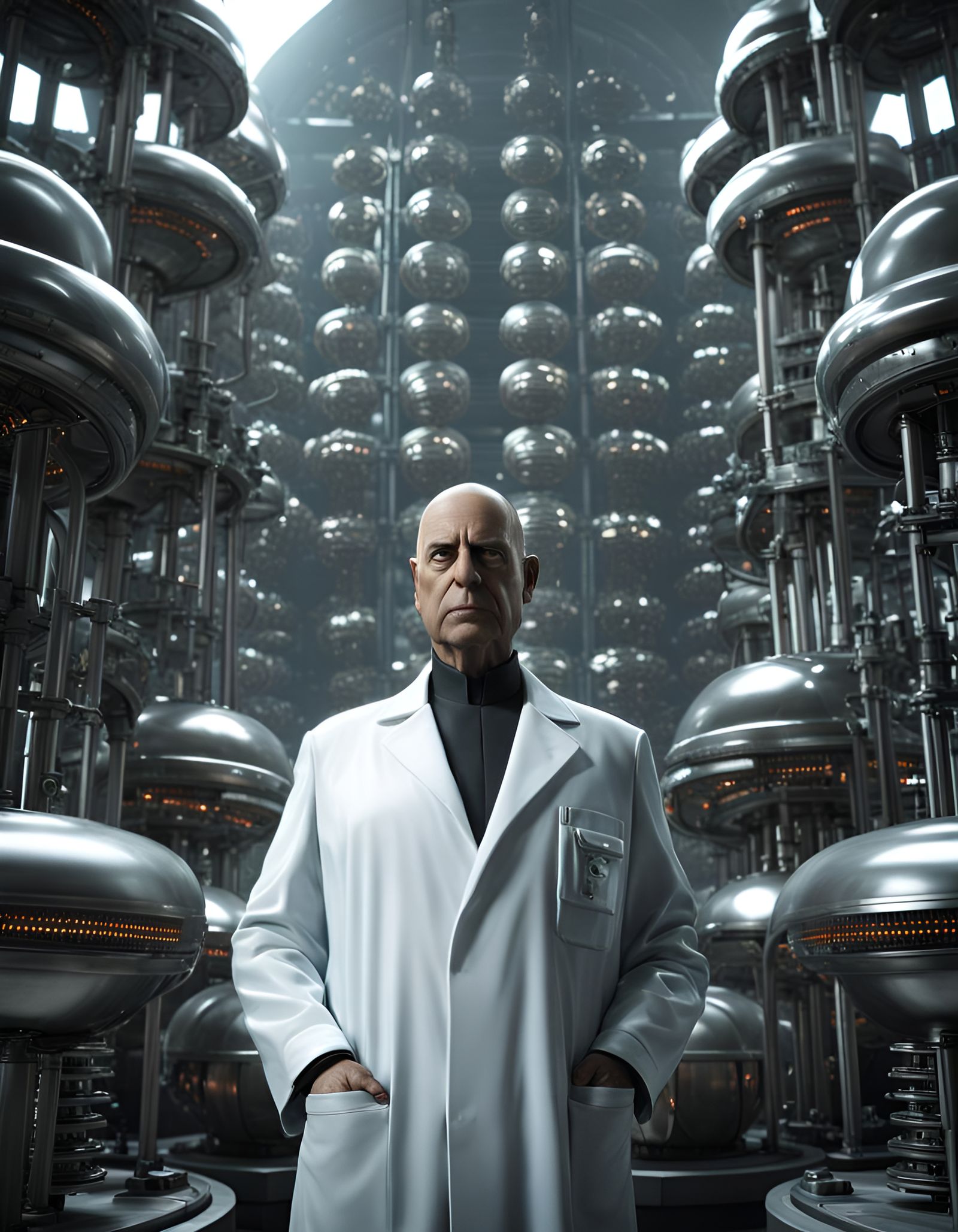 Cloning Lab: Hyperrealistic Biopunk Sci-Fi Digital Art