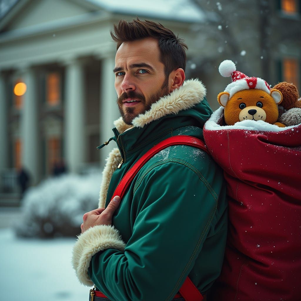 The Everyday Santa: A Modern Holiday Icon in Cinematic Style