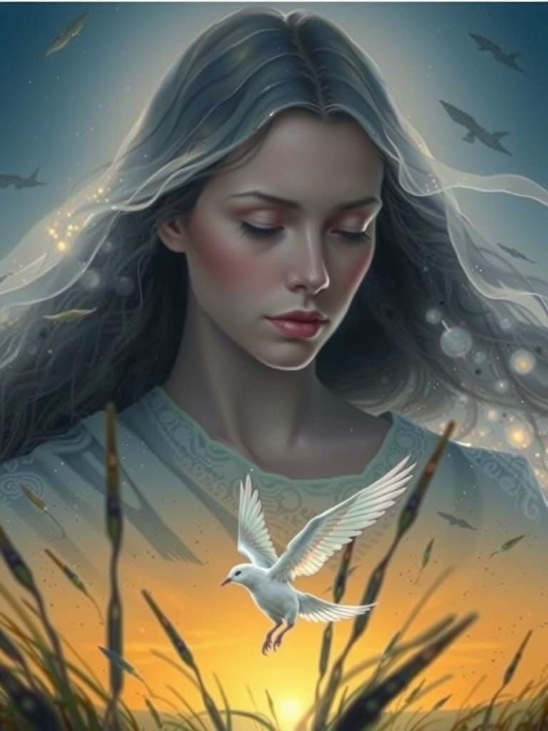 Heavenly Iridescent Vortex in 3D Fractal Art