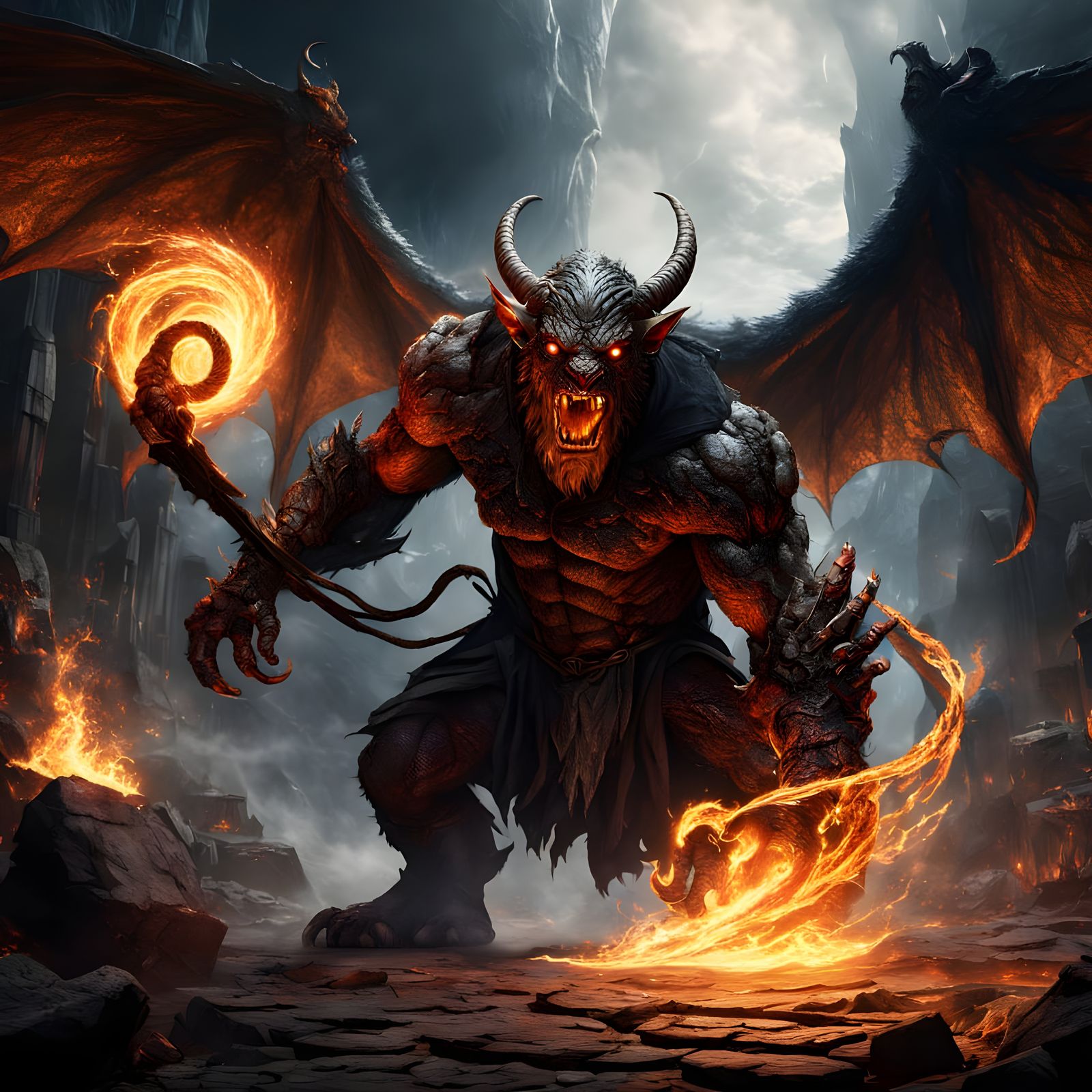 Epic Fantasy Battle in Deep, Vibrant Colors