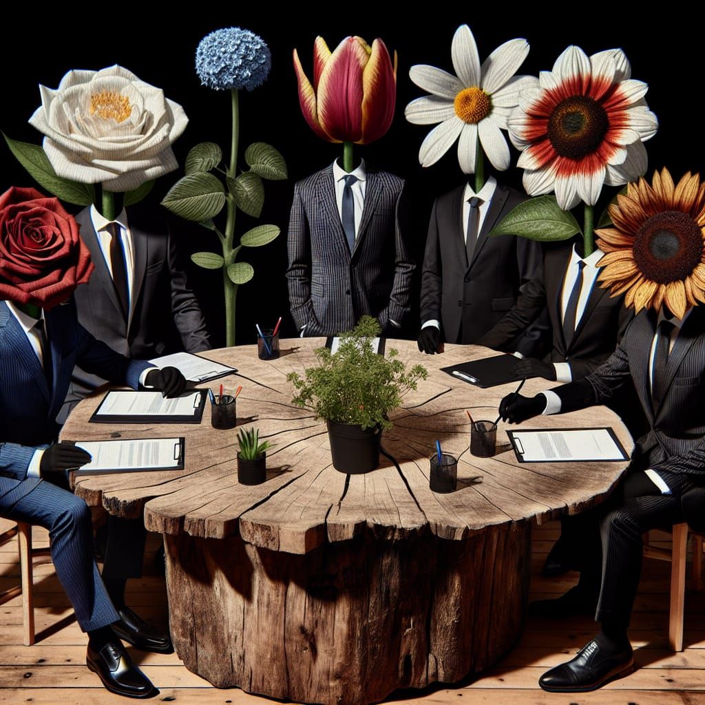 Anthropomorphic Flowers at International Business Conference
