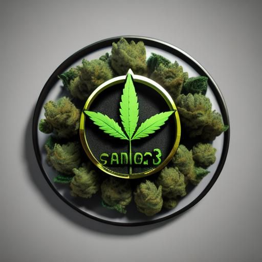 Modern 3D Cannabis Logo Graphic