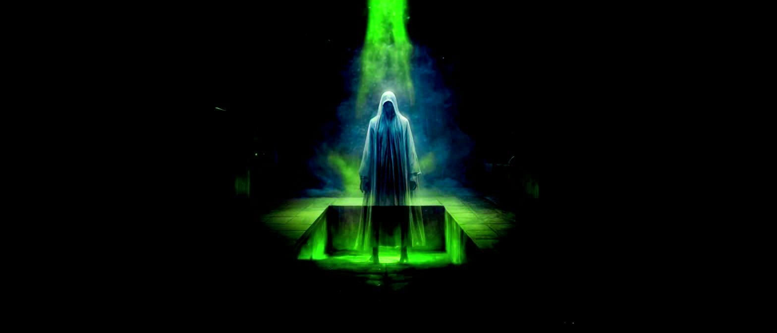 Ethereal Figure Enshrouded in Mist