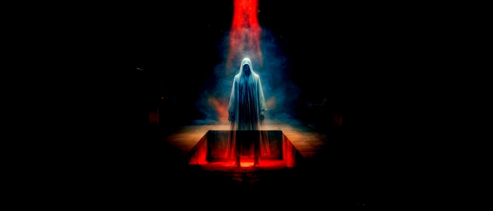 Ethereal Ghostly Figure in Misty Manga Art Style