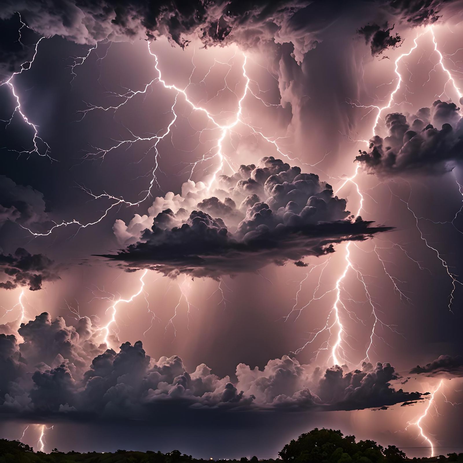 Magnificent Lightning Storm in High Resolution