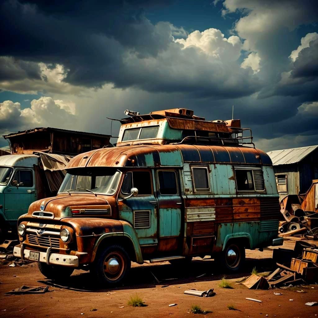 Rustic Hillbilly Campervan on 1956 Ford Truck
