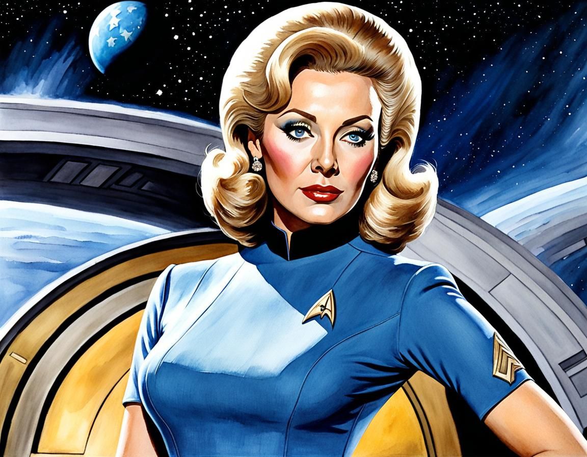 Nurse Chapel in Star Trek TOS as Watercolor Painting