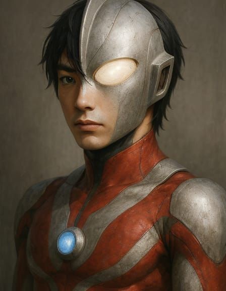 Realistic Ultraman Anime Portrait