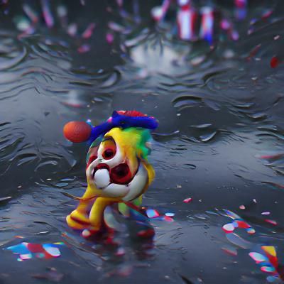 Sad Clown Crying in the Rain