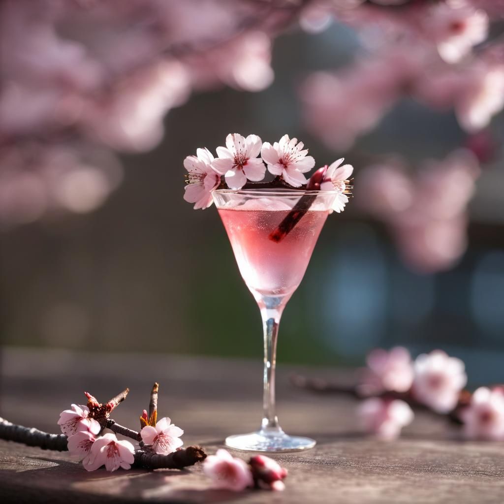 Cherry blossom cocktail