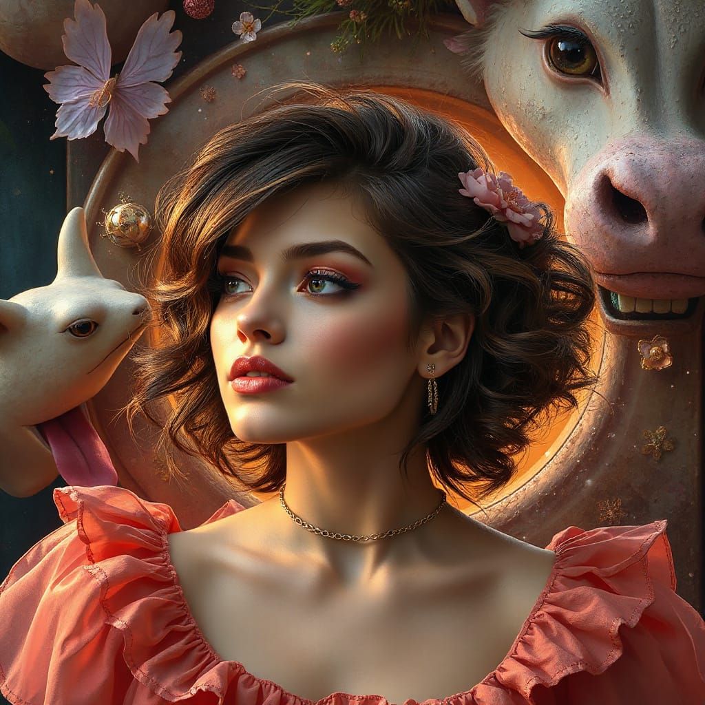 Sensual Masterpiece in Vibrant Triadic Colors