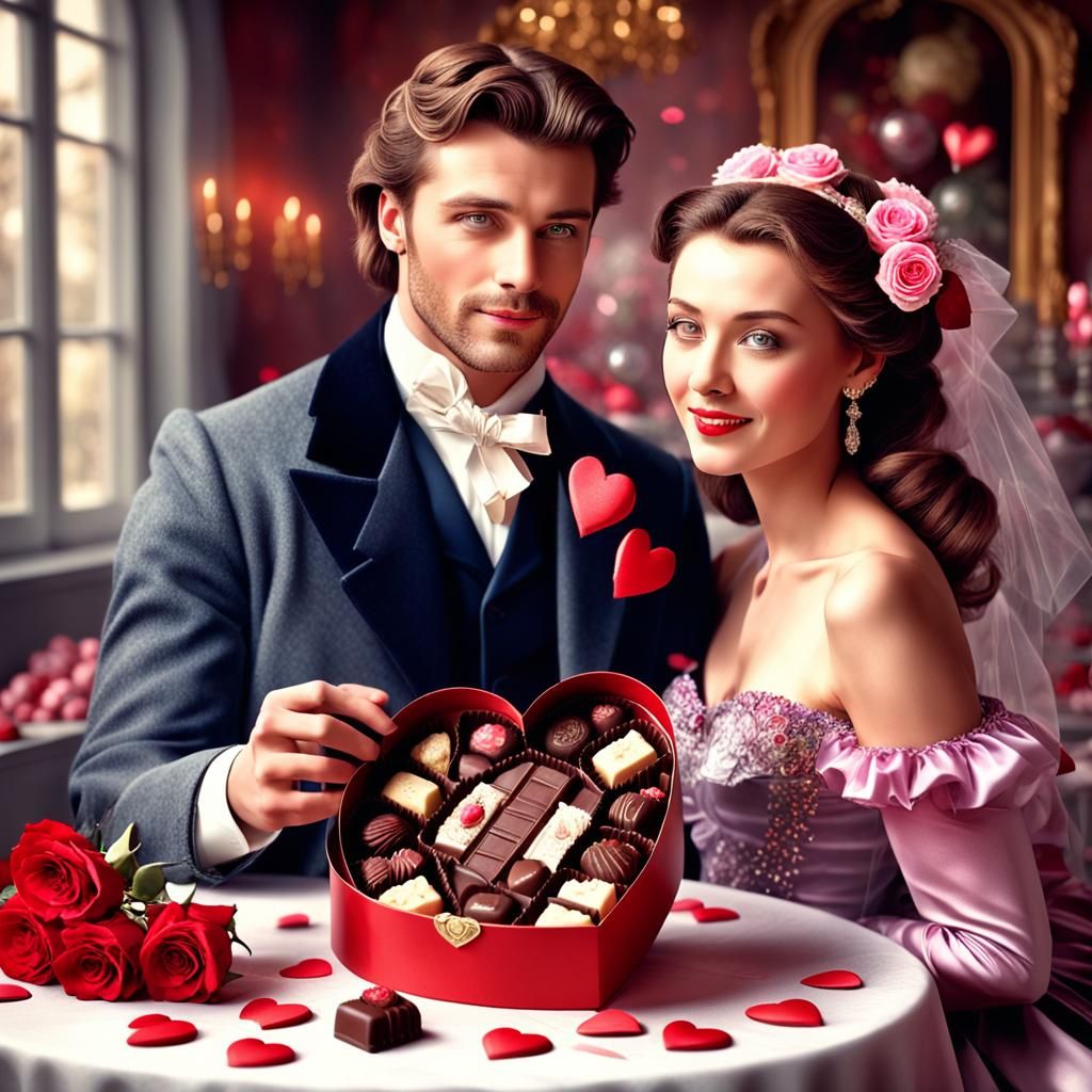 Romantic Valentine's Day Portrait in Segur Style