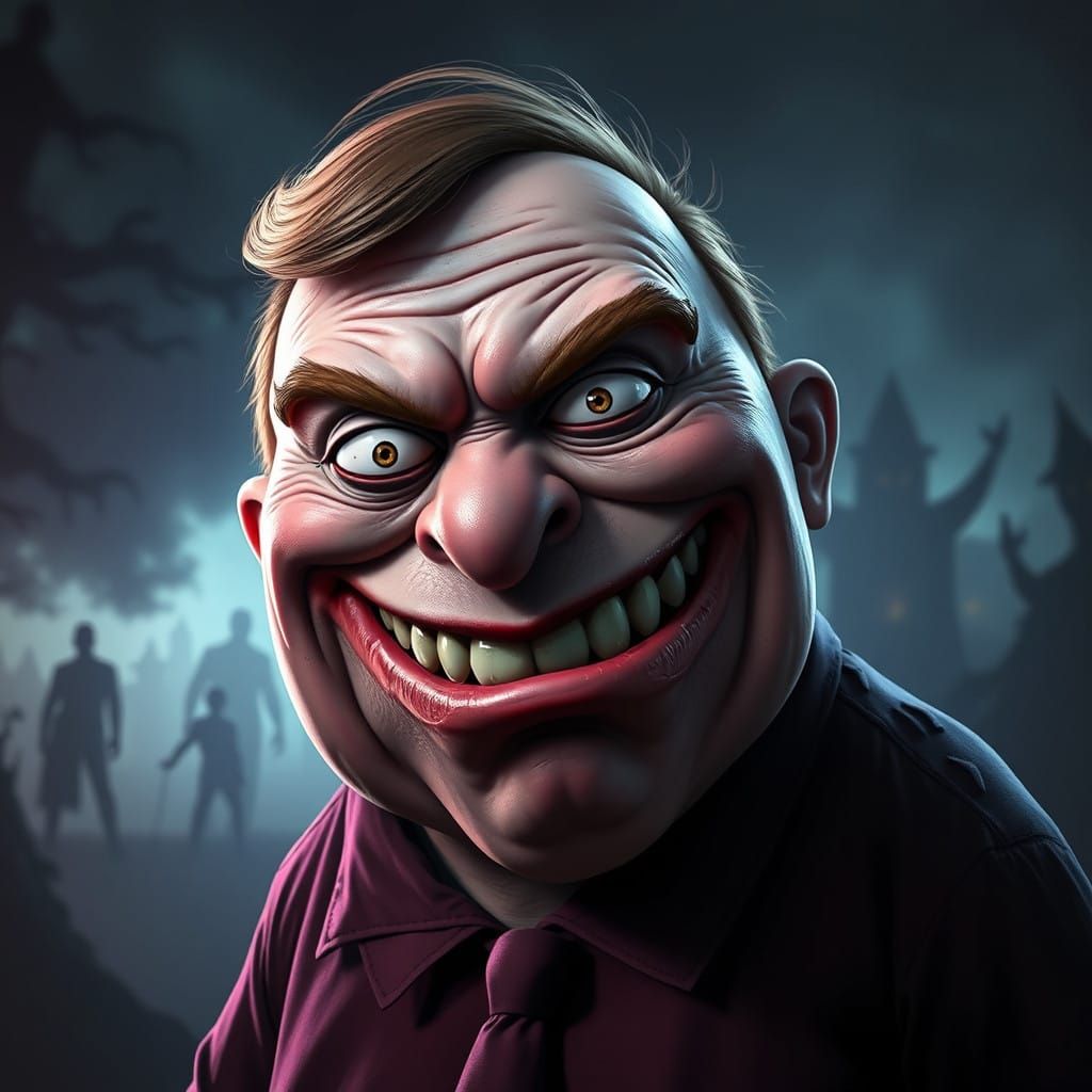 Twisted Fantasy Figure in Dark, Mysterious Realm