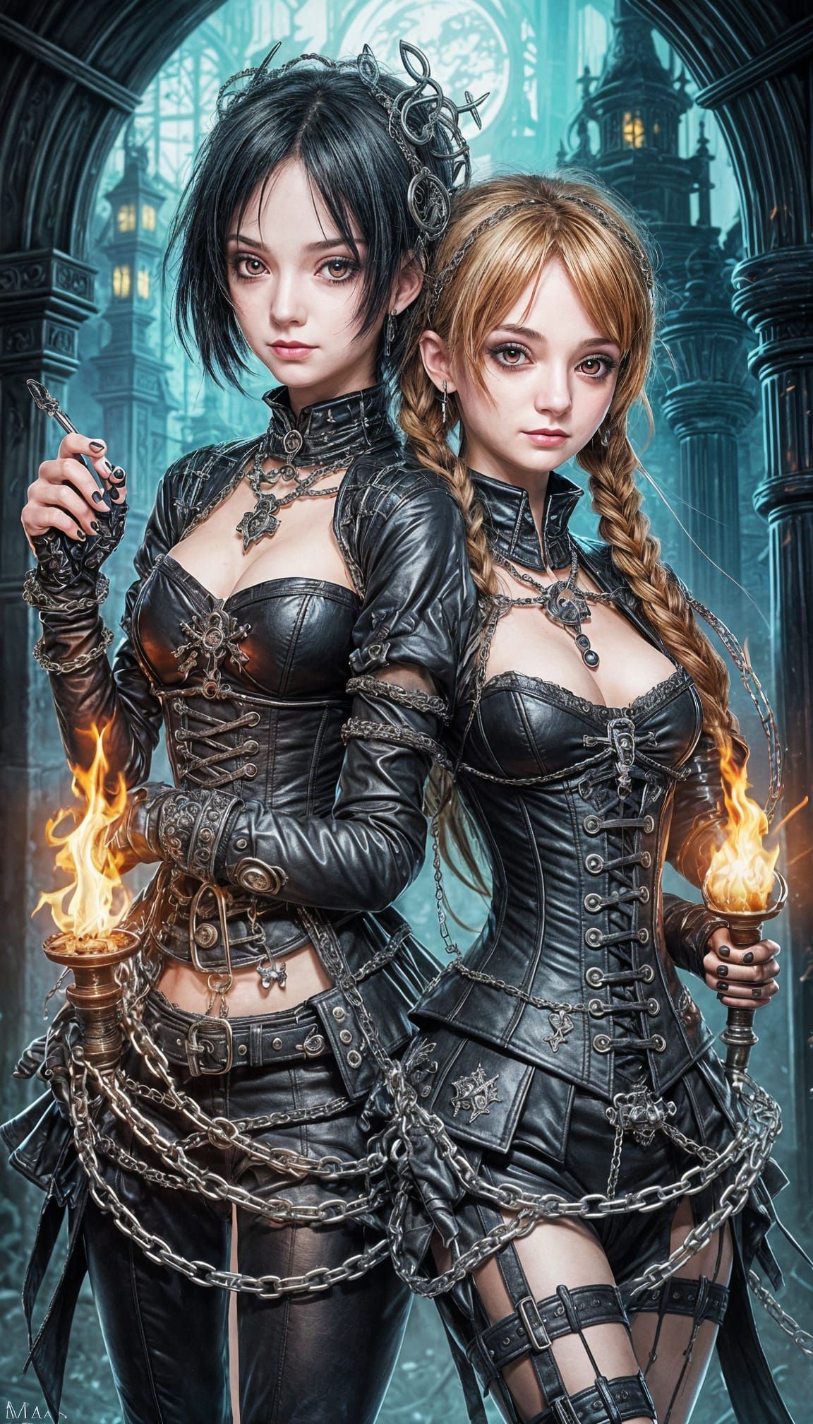 Horrorpunk Princesses in Gothic Dungeon