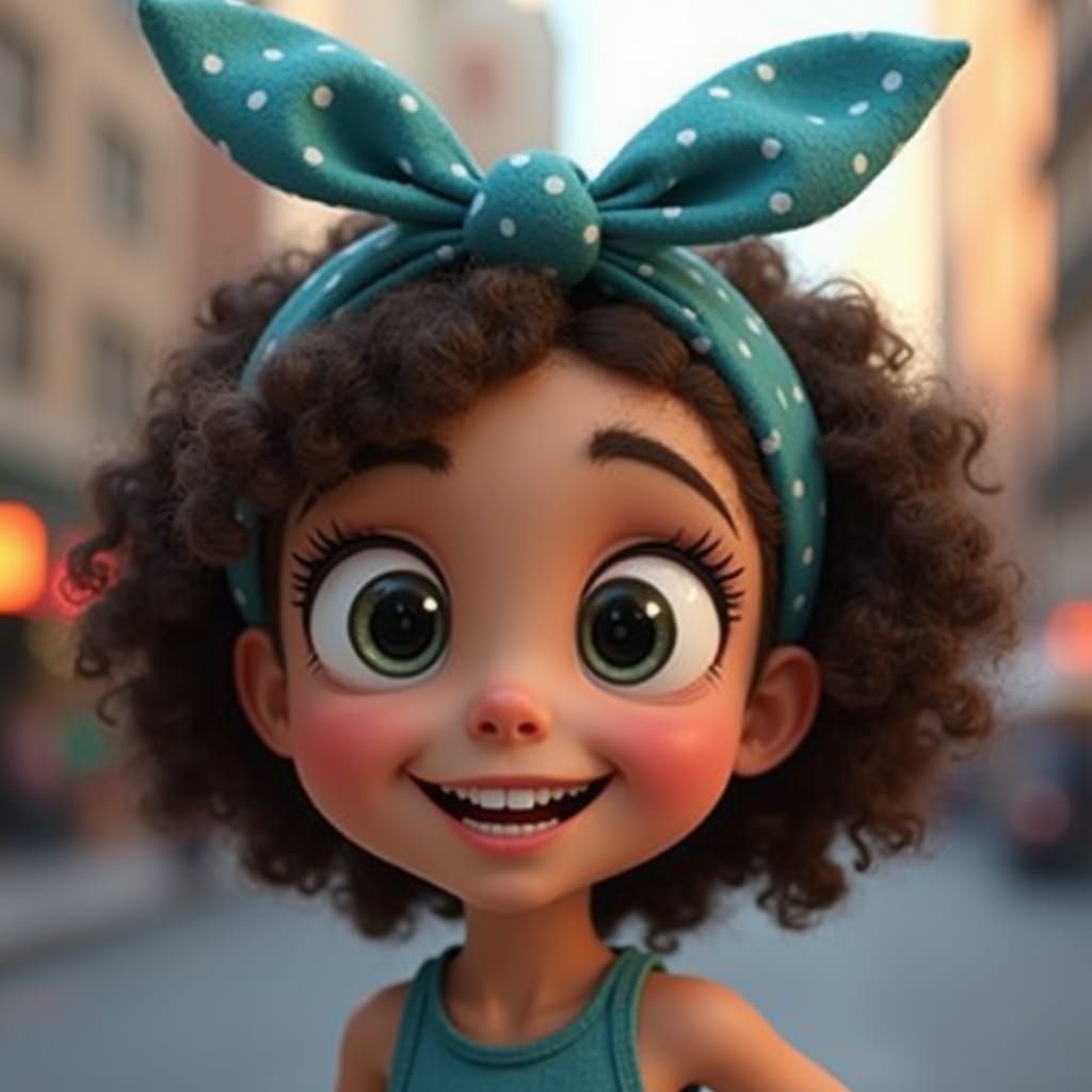 Stylized Wonder Kiddo in Urban Oasis