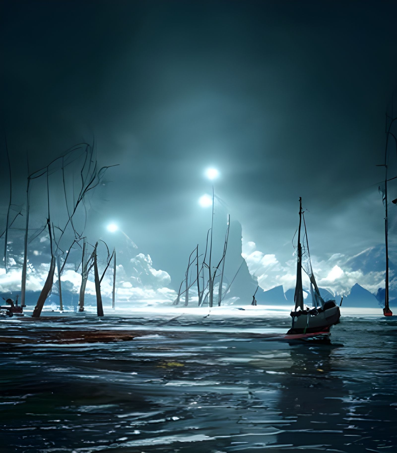 Deer in Headlights: Romantic Expressionist Landscape