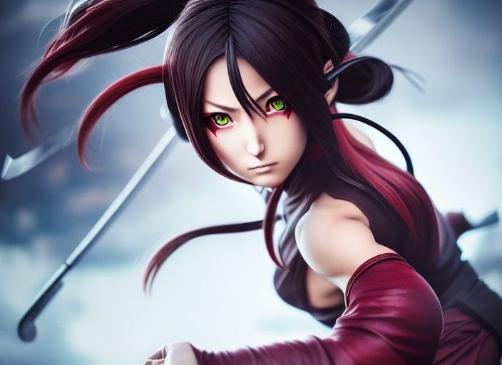 Anime Style Kunoichi Portrait