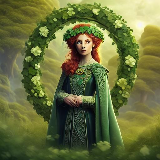 Celtic Library with Piles of Books