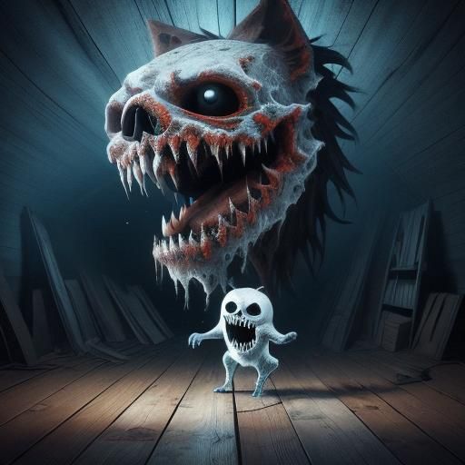 Dog Playing Guitar with Anguished Expression