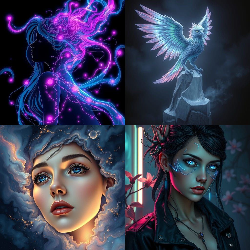 Cyberpunk Solarpunk Warrior Girl in Futuristic City