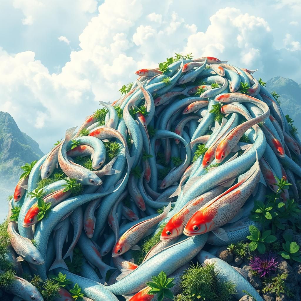 Surreal Escarpment of Carp and Mint